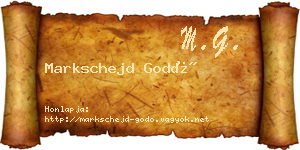 Markschejd Godó névjegykártya
